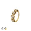 CZ MULTI FLOWER 316L SURGICAL STEEL HOOP NOSE RING